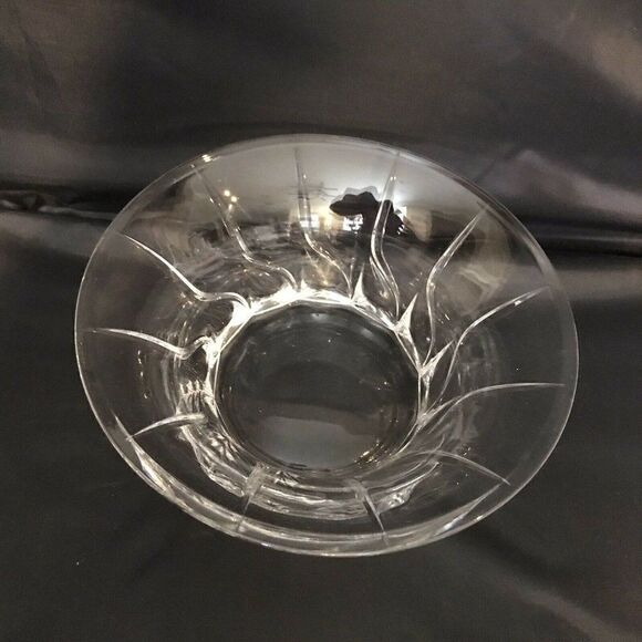 Vintage Large Crystal Glass Heavy  Serving Bowl - Picture 1 of 5